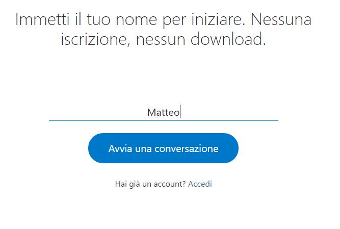 web chat senza registrazione gratis