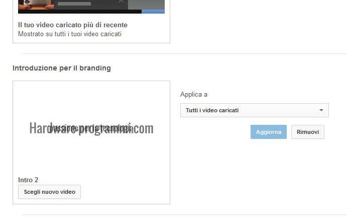 creare intro youtube inserire 2