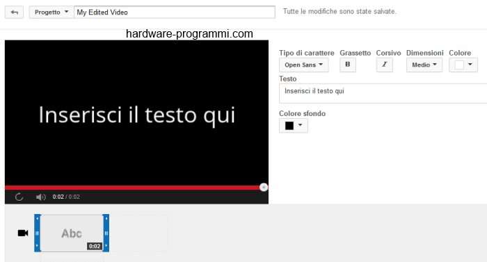 creare intro youtube inserire 3