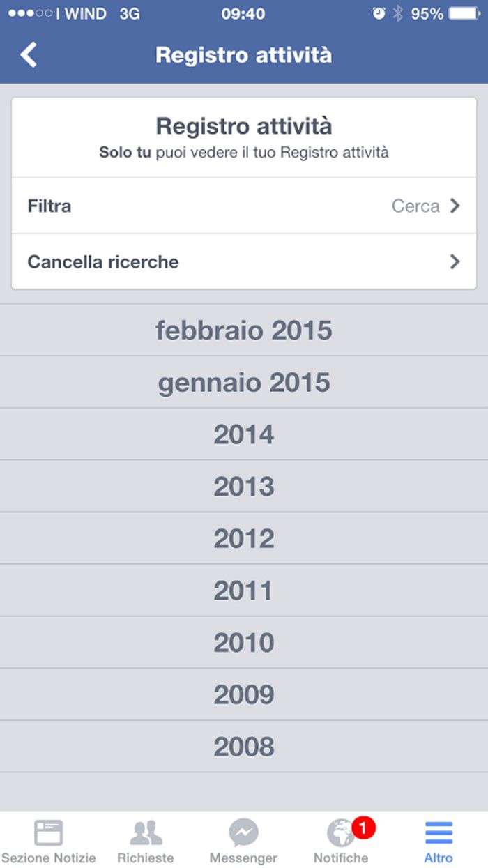 eliminare ricerche facebook 6