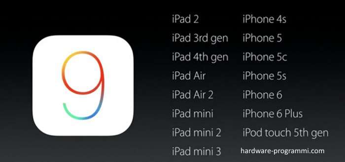 ios 9 iphone ipad compatibili