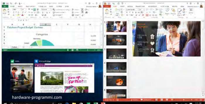 dividere organizzare schermo windows 10