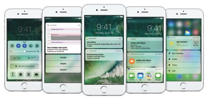 ios 10 schermata blocco