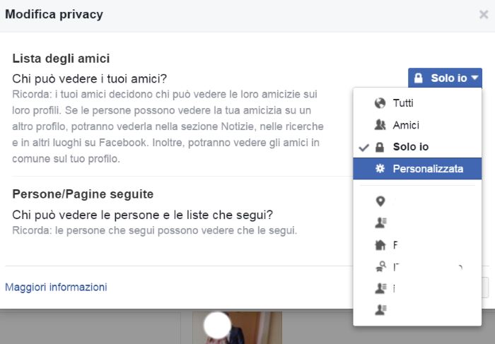 come nascondere lista amici facebook da pc cellulare iphone android