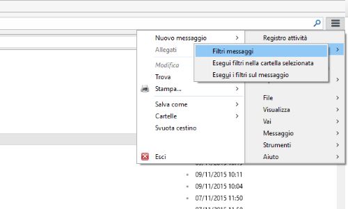 filtri messaggi thunderbird