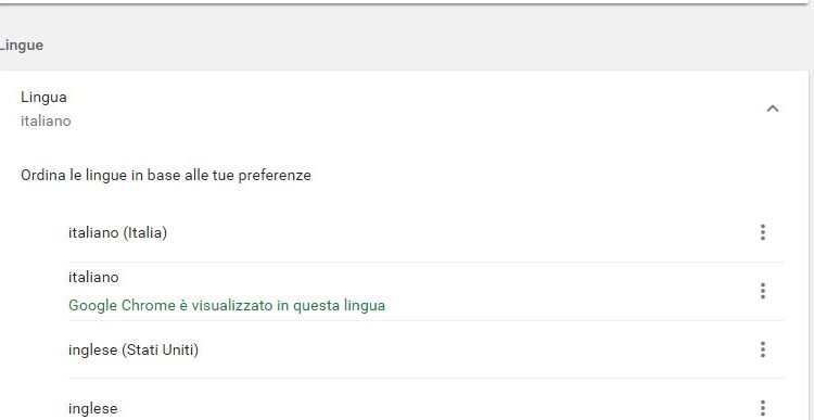 lingua italiano google