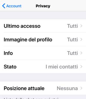 nascondere informazioni whatsapp