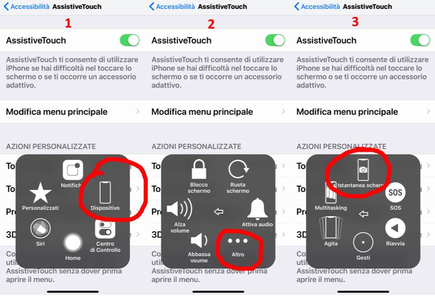 come fare instantanea schermo iphone