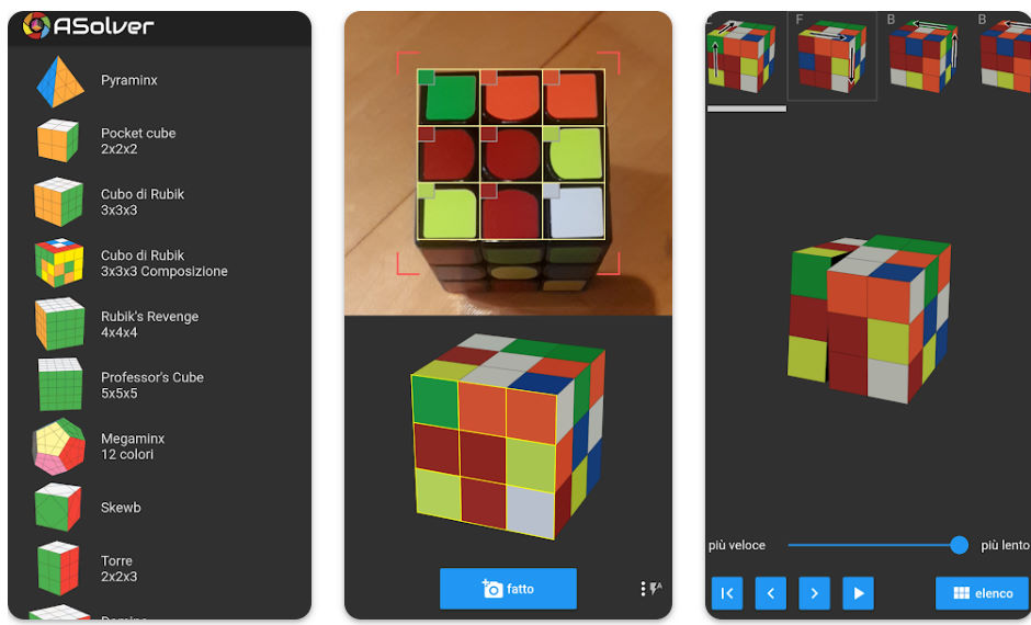 applicazione cubo rubik asolver